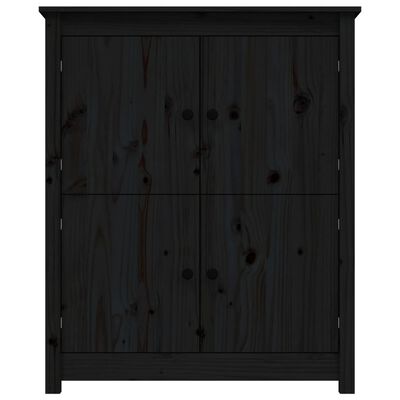 vidaXL Sideboard Black 83x41.5x100 cm Solid Wood Pine