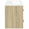 vidaXL 2 Piece Bathroom Furniture Set Sonoma Oak Engineered Wood