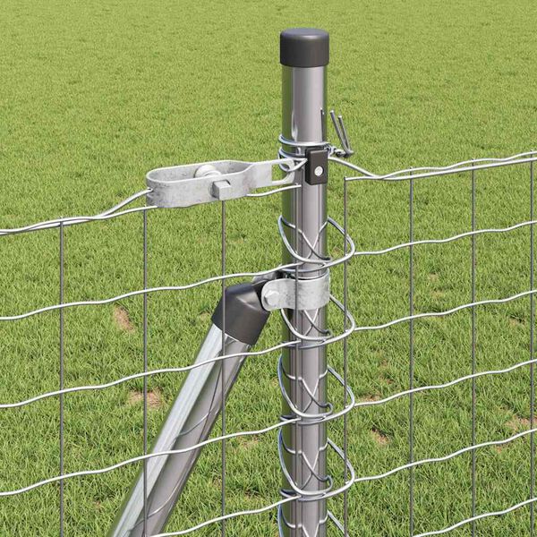 vidaXL Fence Post 52 pcs Grey 3.2 x 3.2 x 110 cm