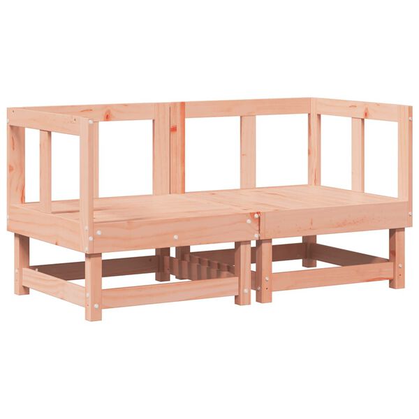 vidaXL Corner Sofas with Cushions 2 pcs Solid Wood Douglas