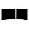 vidaXL Retractable Side Awning Black 100x1000 cm
