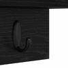 vidaXL Wall-Mounted Coat Rack with Shelf Black oak 40 x 10.5 x 18 cm