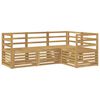 vidaXL Sofa Sets 4 pcs White 185.5 x 126.5 x 73 cm Solid Acacia Wood