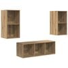 vidaXL TV Cabinet Set 3 pcs Artisan Oak Engineered Wood