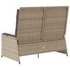 vidaXL Garden Bench Beige Poly Rattan
