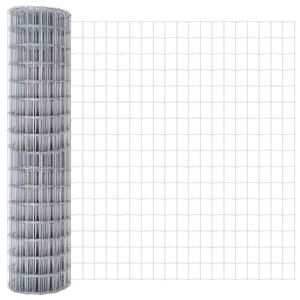 vidaXL Euro Fence Silver 1.2 x 25 m Hot dip galvanized iron