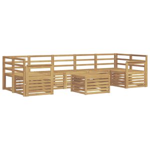 vidaXL Outdoor Sofa Set 8 pcs White Solid Acacia Wood