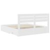vidaXL Bed Frame with Drawer with Headboard Manual Engineered Wood