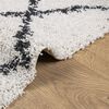 vidaXL Shaggy Rug PAMPLONA High Pile Modern Cream and Black 200x280 cm
