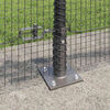 vidaXL Fence Post Grey 100 x 0.5 m (16 x 16 mm mesh) Steel and PVC