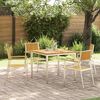 vidaXL Outdoor Dining Set 5 pcs Brown Solid Teak Wood