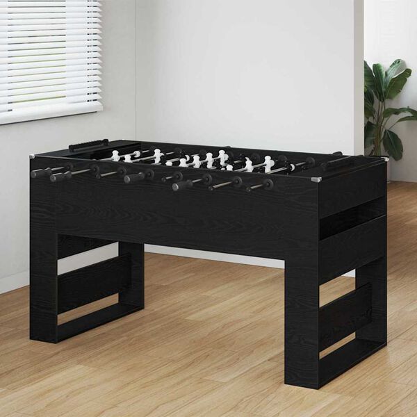 vidaXL Football Table 2 pcs Black Oak 146.5 x 74 x 85 cm