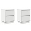 vidaXL Bedside Cabinet 2 pcs White 39 x 34.5 x 50 cm Engineered wood