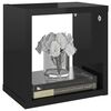 vidaXL Wall Cube Shelves 6 pcs High Gloss Black 22x15x22 cm