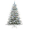 vidaXL Artificial Hinged Christmas Tree White 210 cm PE and PVC