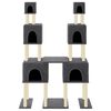 vidaXL Cat Tree with Sisal Scratching Posts Dark Grey 199 cm