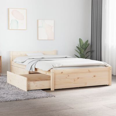 vidaXL Bed Frame with Drawers 90x200 cm