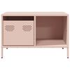 vidaXL Coffee Table Pink 68.5x50x43.5 cm Cold-rolled Steel