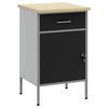 vidaXL Workbench Black and grey 50 x 55 x 85 cm Powder-coated steel