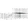 vidaXL 36-Panel Pet Cage with Door Black 175x105x70 cm Steel
