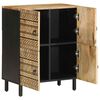 vidaXL Sideboard 60x33.5x75 cm Solid Rough Wood Mango