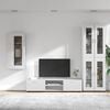 vidaXL TV Cabinet Set with Drawer with Shelf White Engineered Wood
