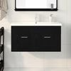 vidaXL Bathroom Cabinet Black Oak 90 x 38.5 x 46 cm Engineered Wood