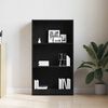 vidaXL Bookcase Black Oak 60x24x109 cm Engineered Wood