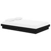 vidaXL Bed Frame without Mattress Black Solid Wood Small Double