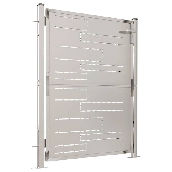 vidaXL Garden Gate 100x120 cm Stainless Steel