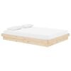 vidaXL Bed Frame without Mattress Solid Wood 140x190 cm