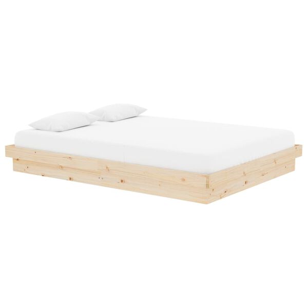 vidaXL Bed Frame without Mattress Solid Wood 140x190 cm
