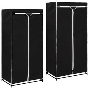 vidaXL Wardrobe | Black | Iron | Medium | Clothing Rack | Rectangular