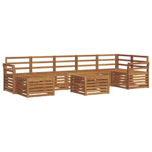 vidaXL Outdoor Sofa Set 8 pcs Natural Solid Acacia Wood