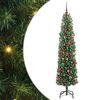 vidaXL Artificial Christmas Tree with 300 LEDs with Stand Green 210 cm
