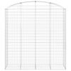 vidaXL Arched Gabion Basket 200x50x200/220 cm Galvanised Iron