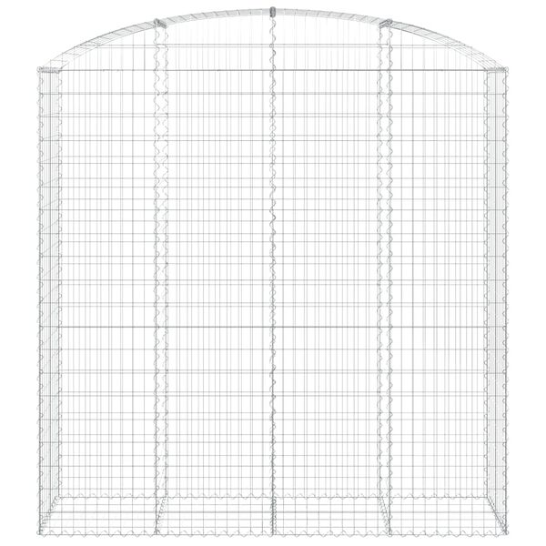 vidaXL Arched Gabion Basket 200x50x200/220 cm Galvanised Iron