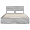 vidaXL Bed Frame with Drawer Grey Sonoma 160 x 200 cm Engineered Wood