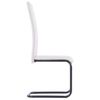 vidaXL Cantilever Dining Chairs 2 pcs Cream Fabric