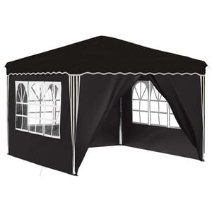 vidaXL Pop-up Party Tent 288 x 288 x 245 cm Black Oxford Fabric