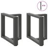 vidaXL Coffee Table Legs T-Shaped&nbsp;2 pcs Anthracite 50x25x(42-43) cm Steel