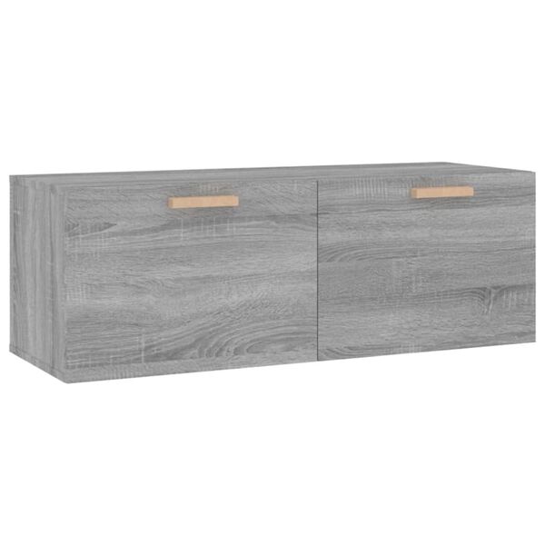 vidaXL Wall Cabinet Grey Sonoma 100x36.5x35 cm Engineered Wood