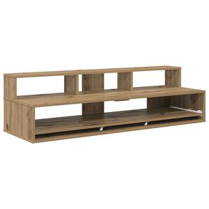 vidaXL Studio Desk Artisan Oak 130 x 42.5 x 36 cm Engineered Wood