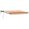 vidaXL Manual Retractable Awning with LEDs Multicolour 2.5 x 2 m