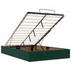 vidaXL Ottoman Bed with Mattress & LEDs Dark Green 120x200cm Velvet