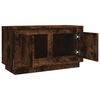 vidaXL TV Cabinet Smoked Oak 80x35x45 cm Engineered Wood