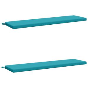 vidaXL 2-Piece Bench Cushions SOEST 2 pcs 100% Polyester Turquoise