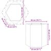 vidaXL Garden Planter 2 pcs White Hexagon 46x40x45 cm Steel