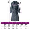 vidaXL Bathrobe without Hood Navy Blue M Flannel
