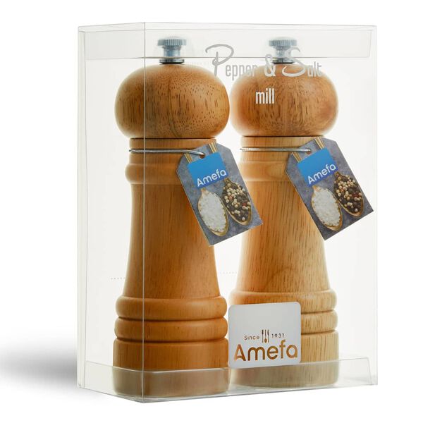 Amefa Pepper and Salt Mill 15 cm 2 pcs Natural